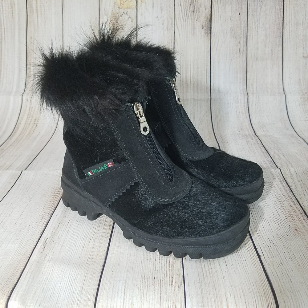 PAJAR Black Goat Hair Winter Boots 5.5